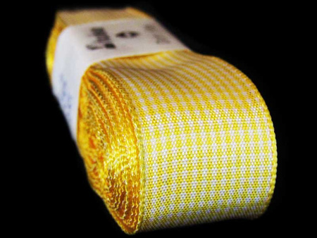 Wstążka 25mm PEPITO słonecznożółta