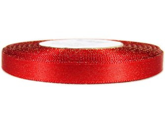 Wstążka 10mm atłas REXOR czerwona