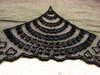 Koronka 21cm tiulowa czarna