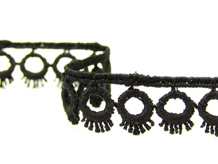 Koronka 1,3cm gipiurowa czarna