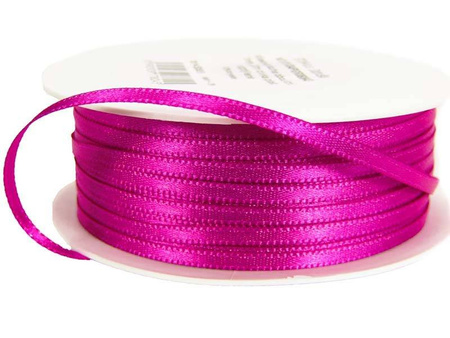 Wstążka 3mm atłas róż fuksja