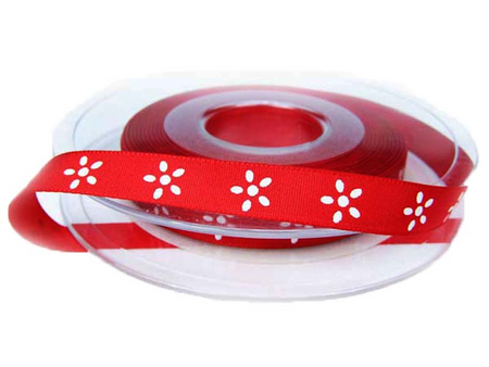 Wstążka 10mm tafta PICCOLA czerwona