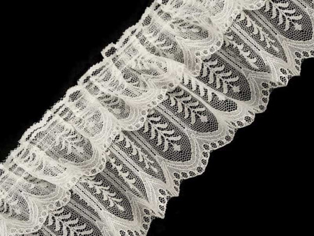 Koronka 8,5cm stabilna podwójna ivory