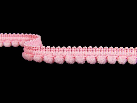 Taśma 1cm POMPONIK poliester różowa