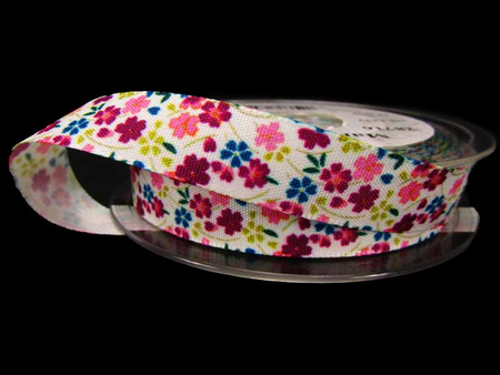 Wstążka 15mm tafta MARE DI FIORI śliwka