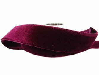 Aksamitka 22mm dwustronna burgund