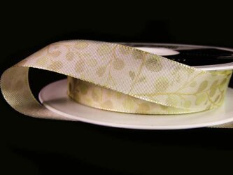 Wstążka 15mm tafta Eucalyptus jasny beż