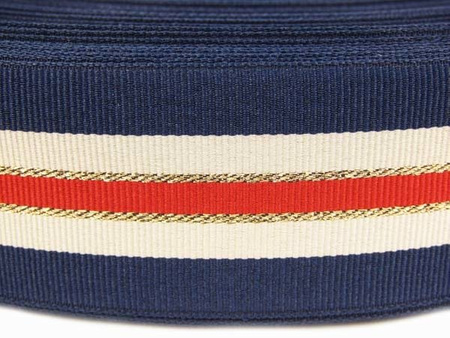 Taśma 38mm ryps LAMPAS granatowa