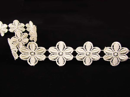 Wstawka 4,5cm gipiurowa KWIAT ecru