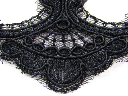 Koronka 6cm tiulowa czarna