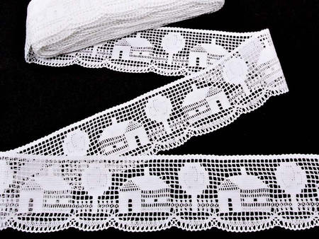 Koronka 7,3cm bawełniana biała