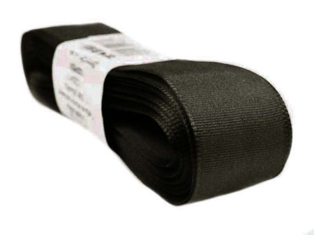 Wstążka 25mm tafta popiel grafitowy