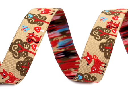 Taśma 16mm żakard SARENKA beż