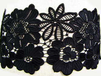 Wstawka 16cm gipiurowa poly czarna