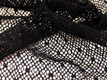 Tiul elastyczny kropka czarny 150cm