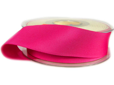 Taśma 25mm ryps poliestrowa róż amarant