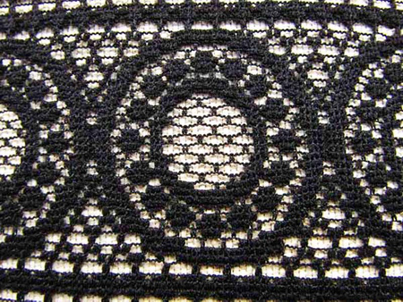 Koronka 150cm poliesterowa czarna