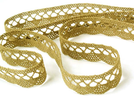 Koronka 1,8cm bawełniana złoty beż