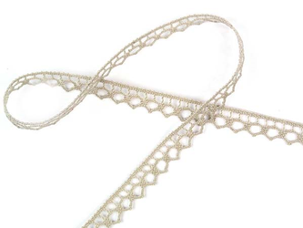 Koronka 1cm bawełniana jasny len