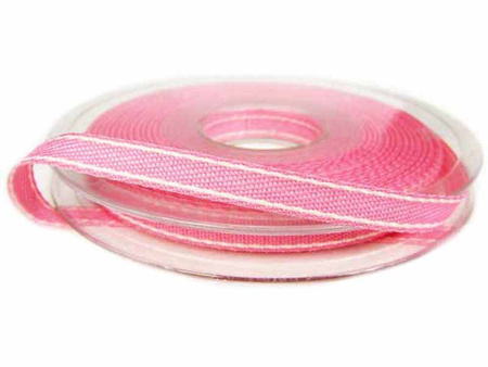 Taśma 7mm tkana DENIM róż