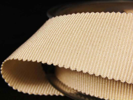 Taśma 25mm ryps bawełniana natural