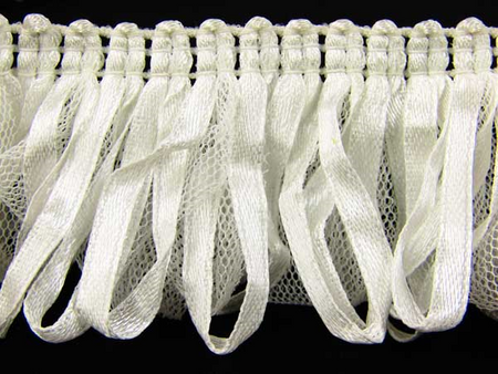 Taśma 4cm FRĘDZEL elastyczna atłas & tiul ivory