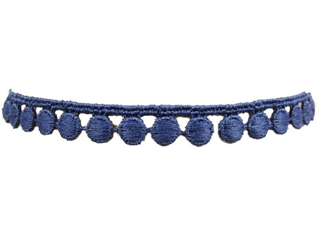 Taśma 1cm BĄBELEK poliester granat