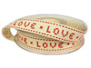 Wstążka 15mm tafta CROSS STITCH LOVE natural