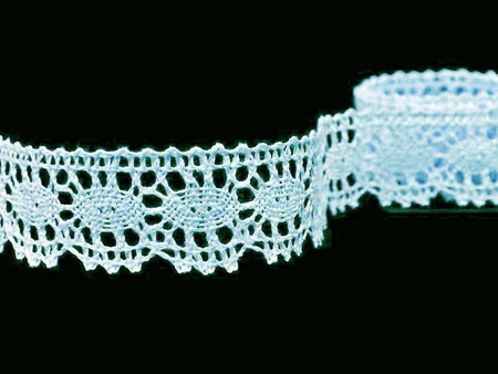 Koronka 2,2cm bawełniana błękitna
