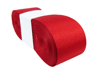 Taśma 37mm ryps poliestrowa czerwona