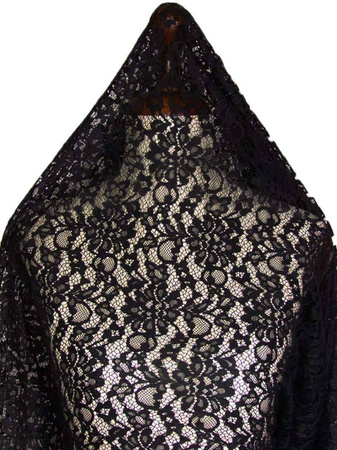 Koronka 130cm poliamidowo-wiskozowa czarna