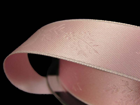 Wstążka 16mm atłas RÓŻA róż