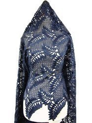 Koronka gipiurowa FERN LEAVES granat