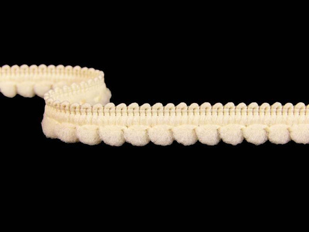 Taśma 1cm POMPONIK poliester krem