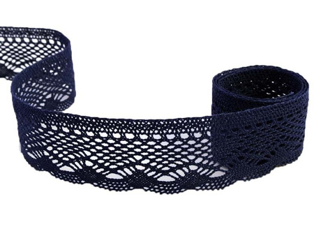 Koronka 5,5cm bawełniana ciemny granat