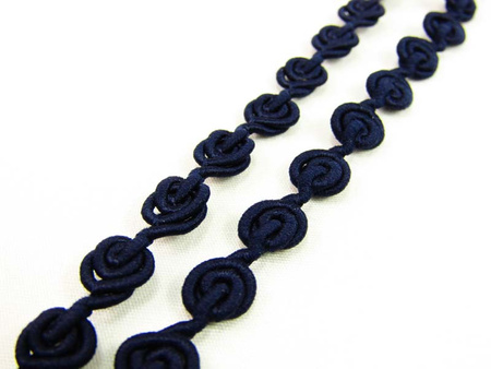 Taśma 0,7cm galonowa RÓŻA ciemny granat