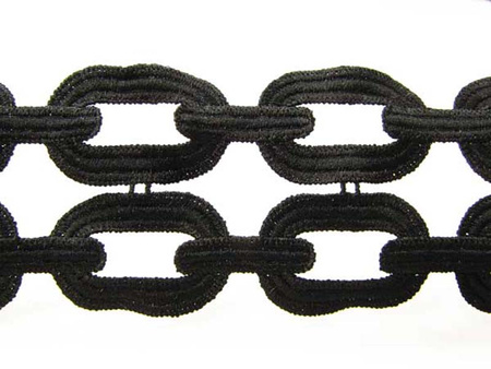 Wstawka 6,5cm gipiurowa poly czarna