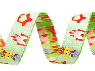 Taśma 16mm żakard KRÓLEWNA seledyn