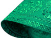 Taśma 55mm żakard FOLK zielona