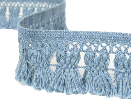 Taśma 4,5cm FRĘDZEL bawełna niebieska