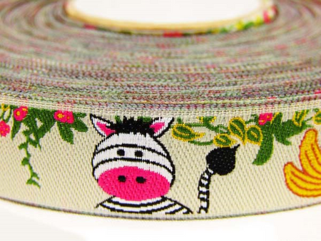 Taśma 16mm żakard AFRICA beż