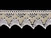 Koronka 8cm bawełniana biało-lniana