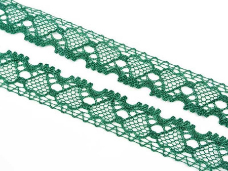 Koronka 1,9cm bawełniana ciemnozielona