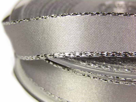 Wstążka 15mm atłas REXOR popiel