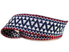 Taśma 30mm żakard AZTEC granatowo-czerwona