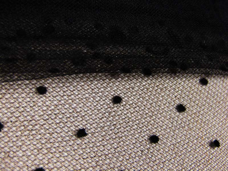 Tiul 300cm średnio sztywny KROPKI czarny