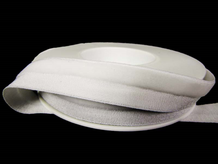 Lamówka 1,6cm elastyczna 1/2 AKSAMITNA biała