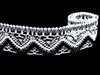 Koronka 5,8cm bawełniana biało-czarna