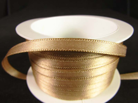 Wstążka 5mm atłas beż kakao