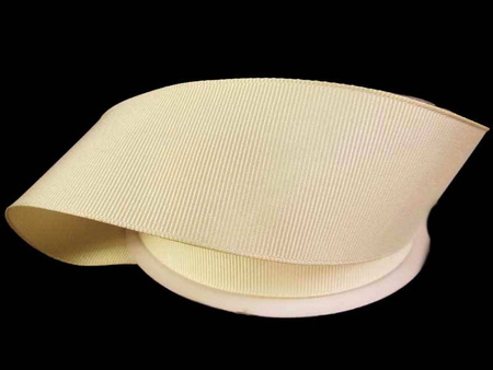 Taśma 38mm ryps poliestrowa krem